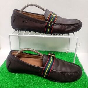 Polo Ralph Lauren Mens Shoes Wessel Brown Leather Driving Loafers Causal Sz 10D